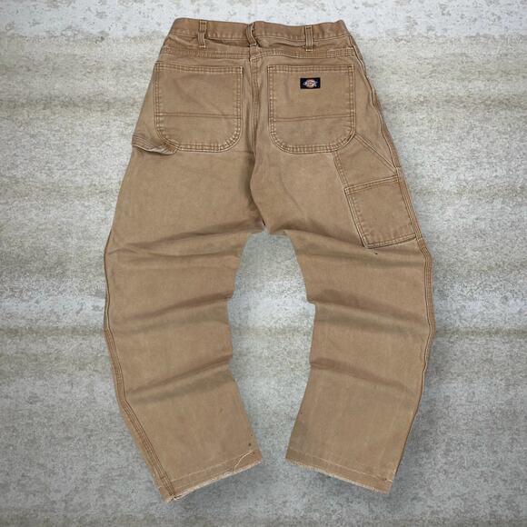 Dickies Other - Vintage Dickies Carpenter Pants Tan Canvas Baggy Wide Leg Fit Dungarees 90s
